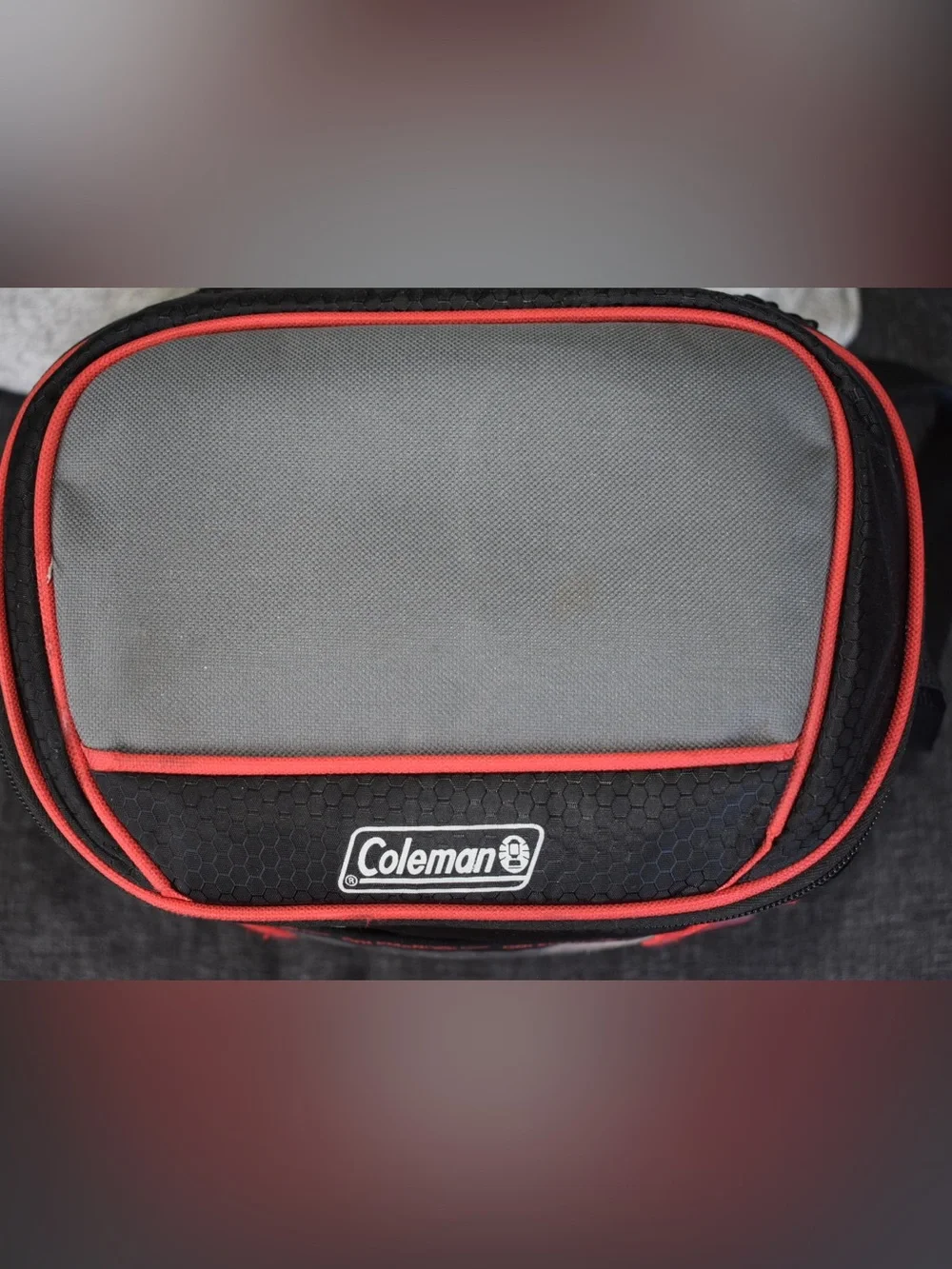 Coleman Gray and Red Cooler Bag